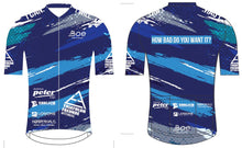 Lade das Bild in den Galerie-Viewer, Triathlon Wittenberg Boe "PRO" Radsport Kurzarm Trikot Blau Aero Stripe