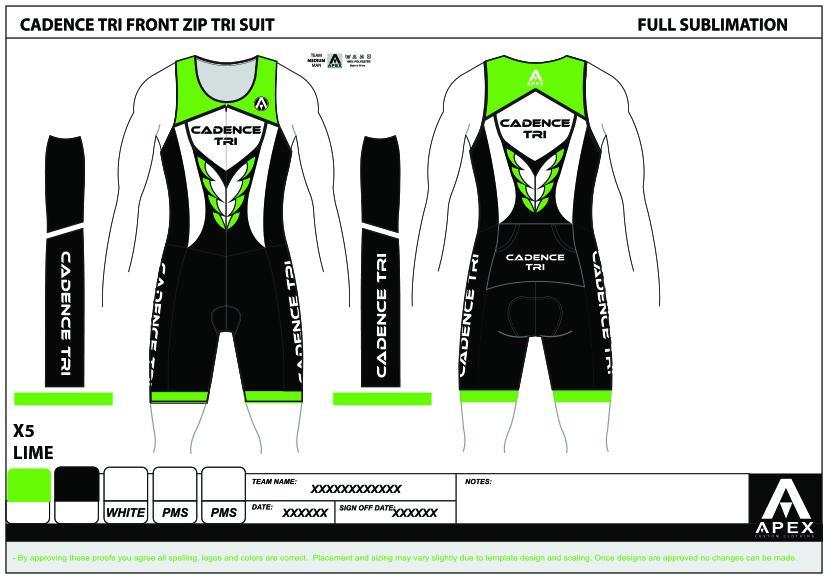 CADENCE TEAM TRI SUIT - FRONT ZIP