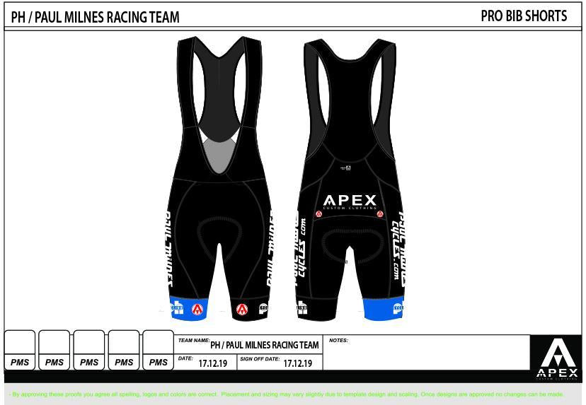 PH MILNES PRO BIB SHORTS