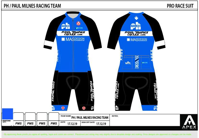 PH MILNES PRO RACE SUIT - SHORT SLEEVE