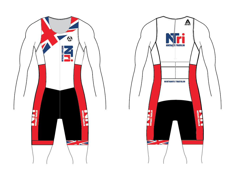 NORTHANTS TRI TEAM TRI SUIT - WHITE