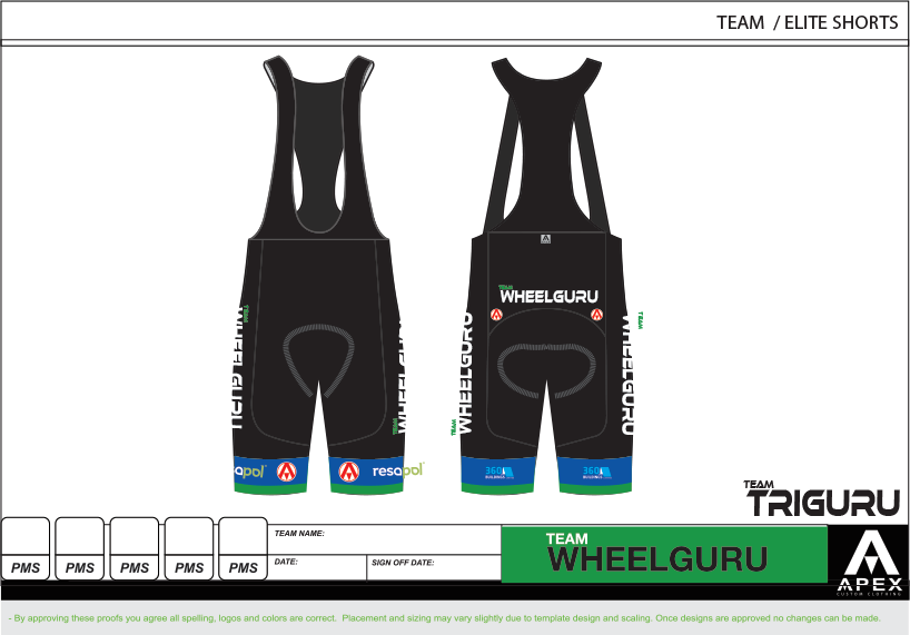 WHEELGURU TEAM BIB SHORTS